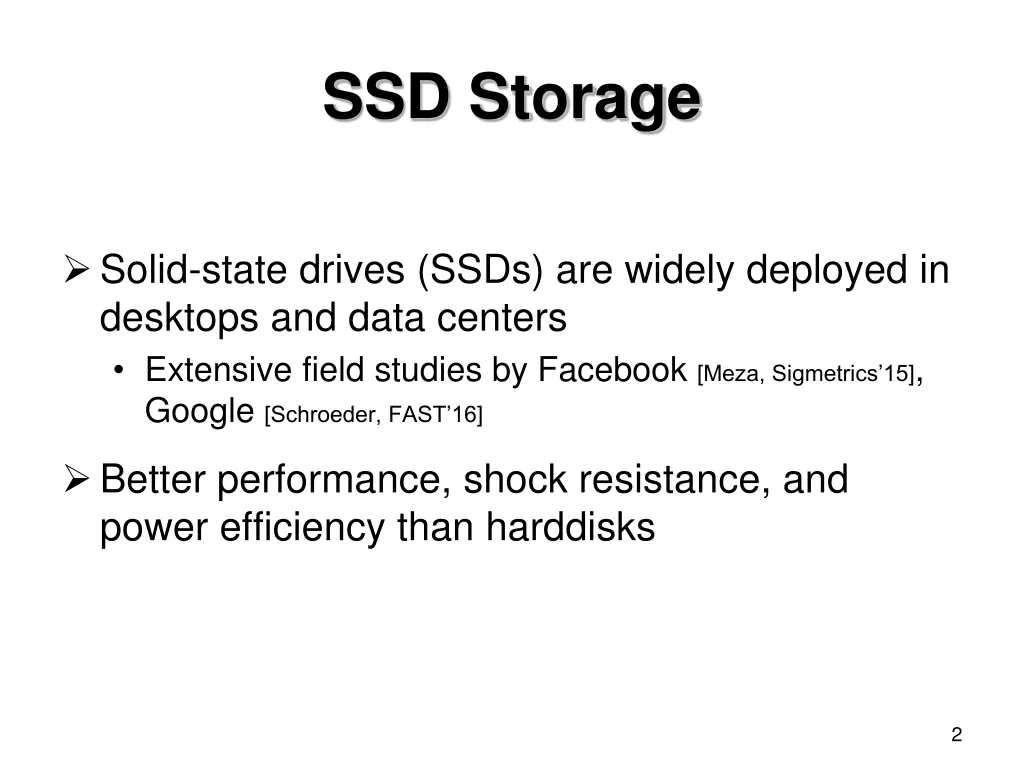 ssd storage