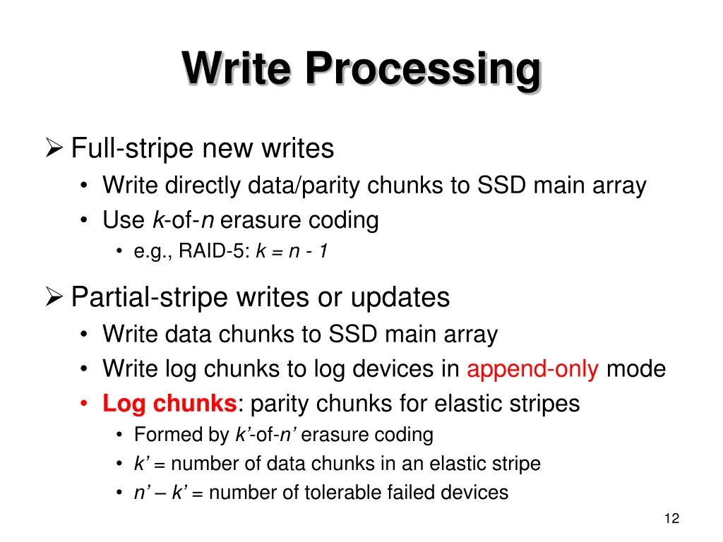 write processing