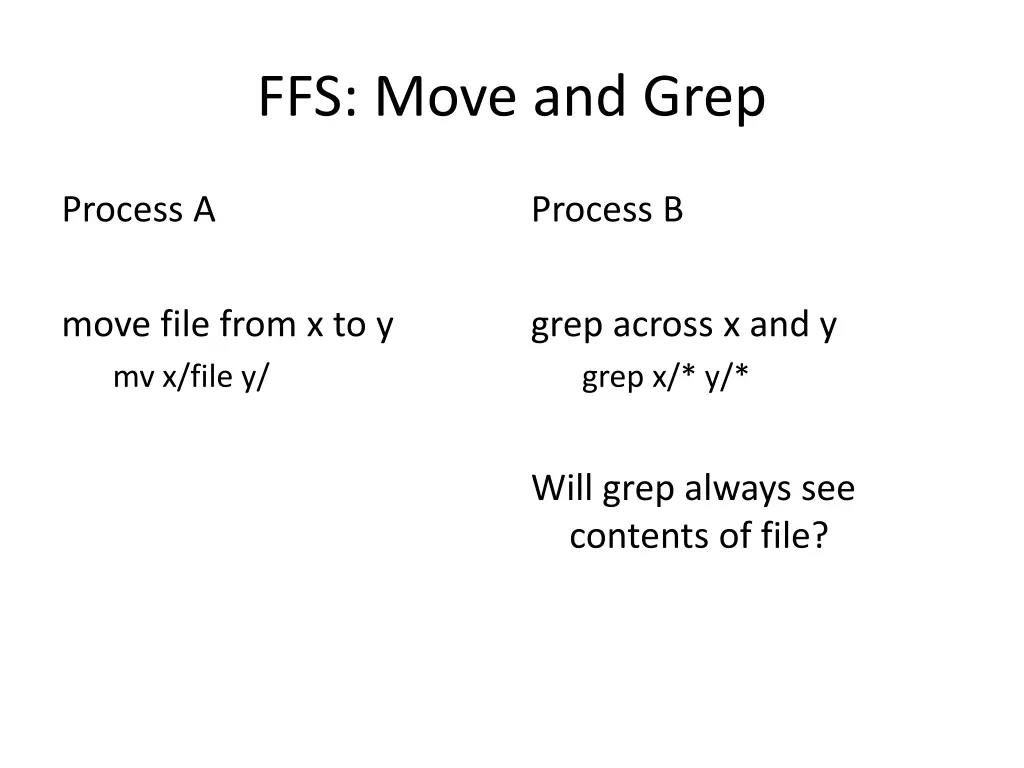 ffs move and grep