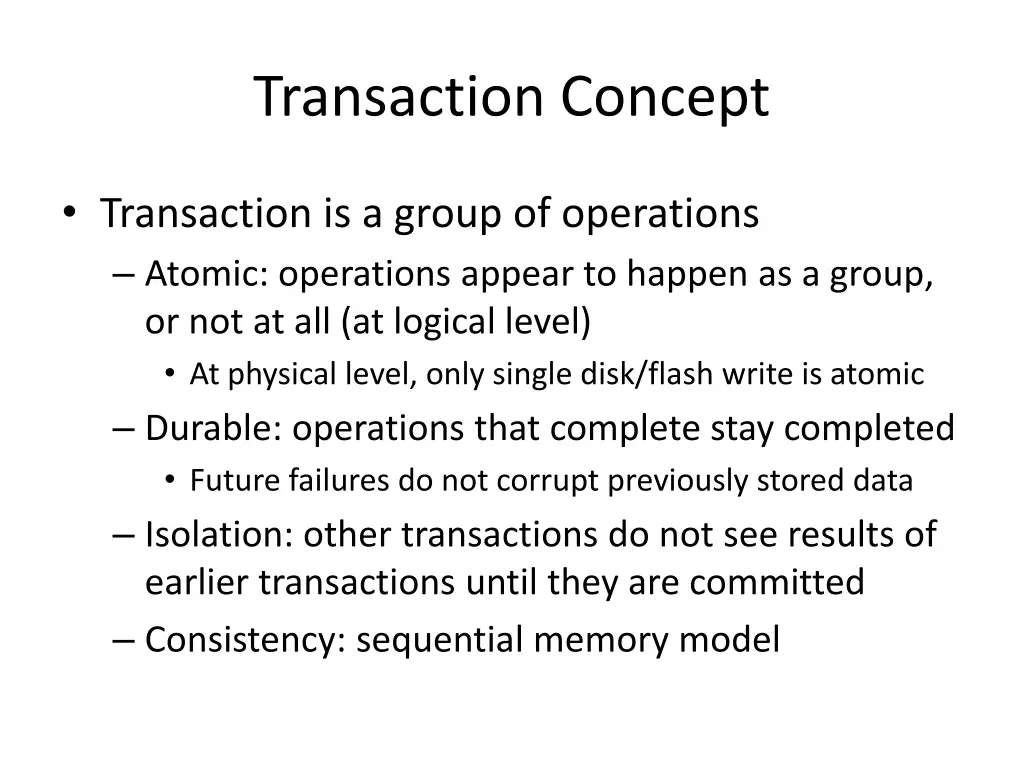 transaction concept