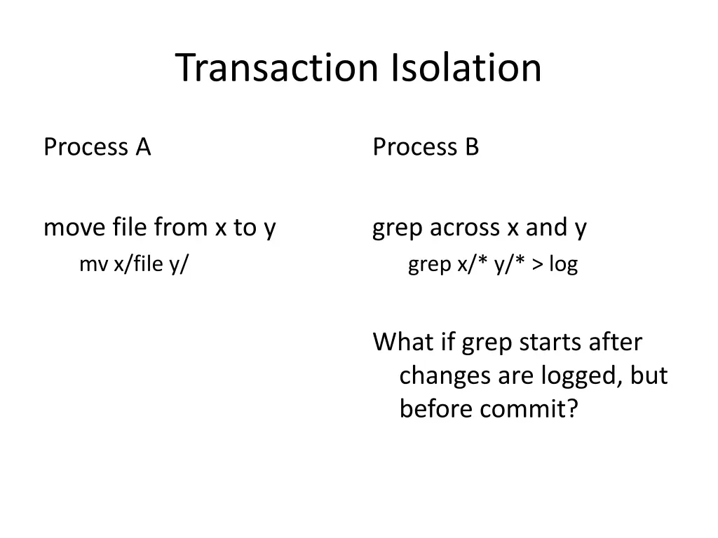 transaction isolation