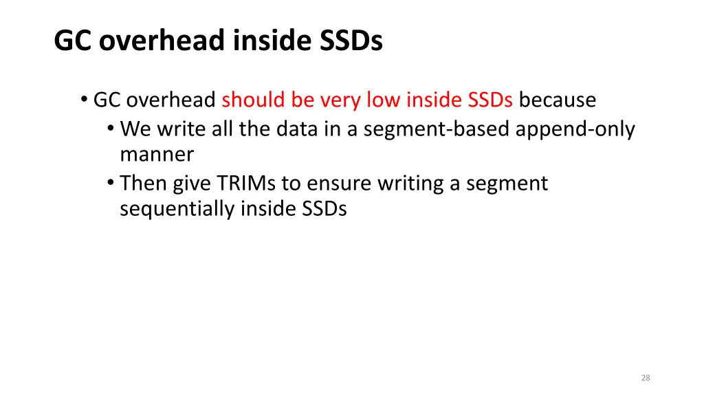 gc overhead inside ssds