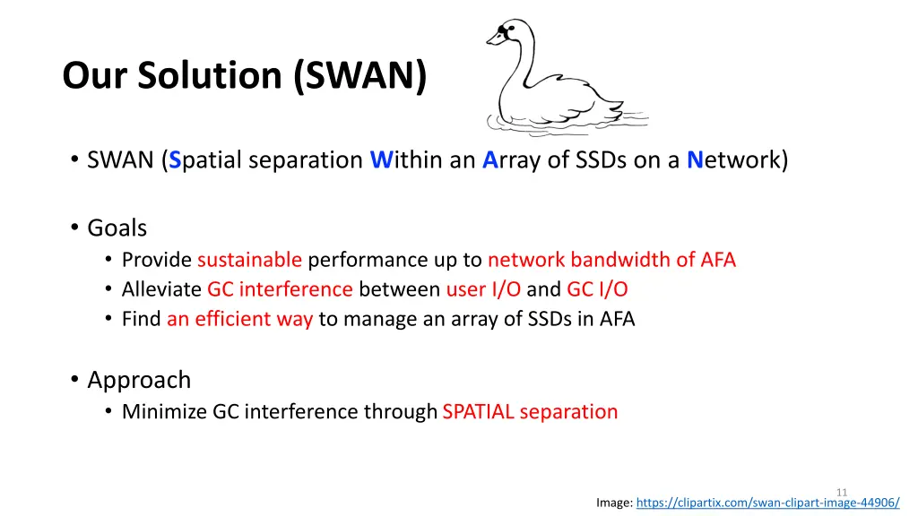 our solution swan