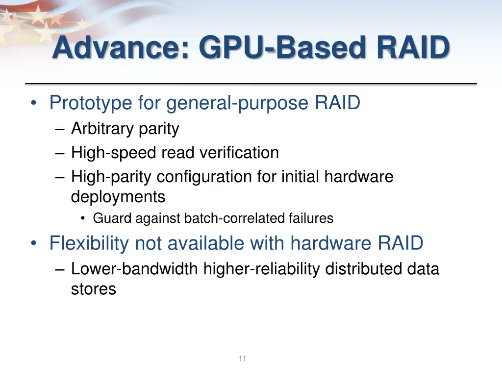 advance gpu based raid