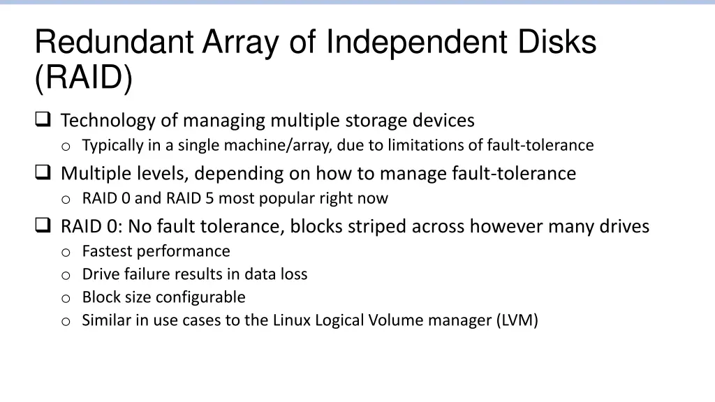 redundant array of independent disks raid