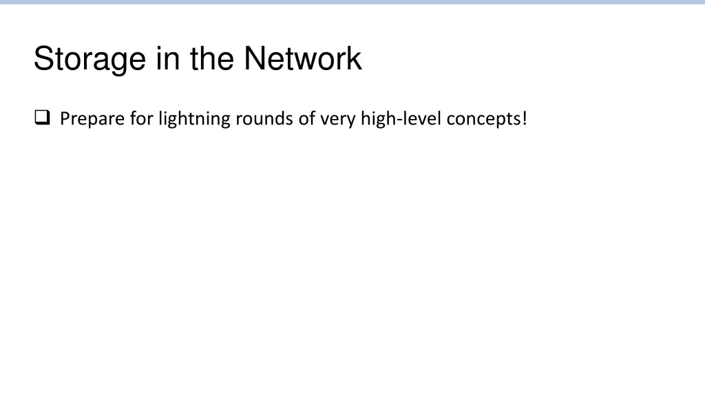 storage in the network