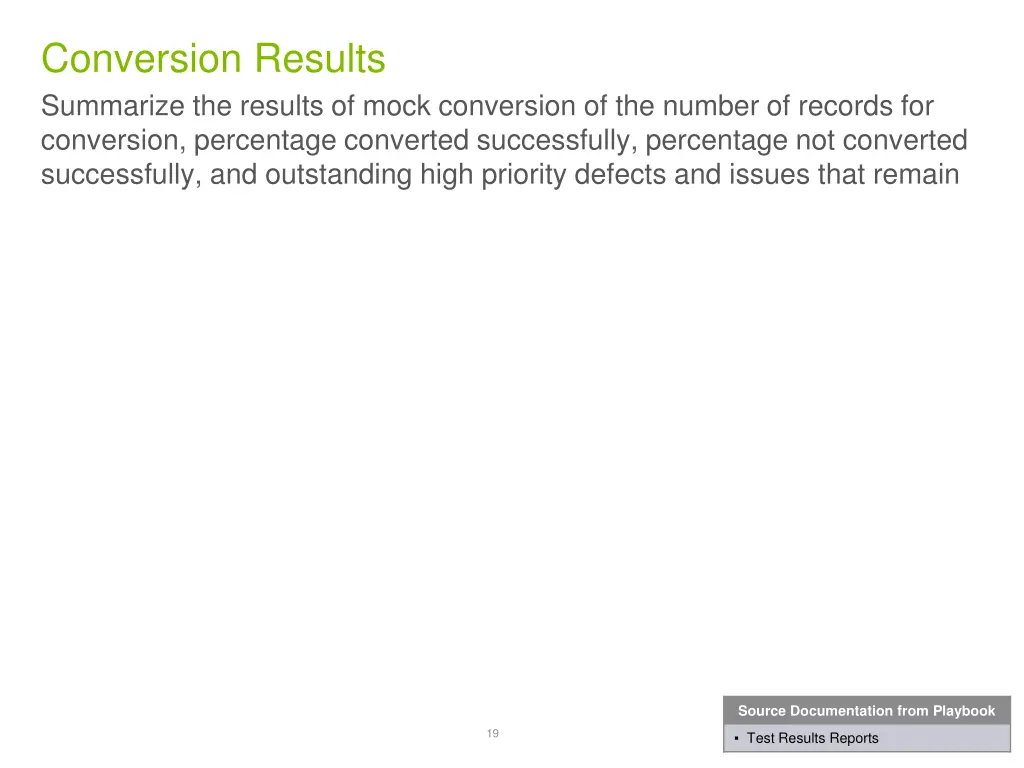 conversion results