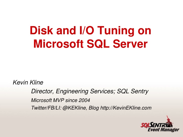 disk and i o tuning on microsoft sql server