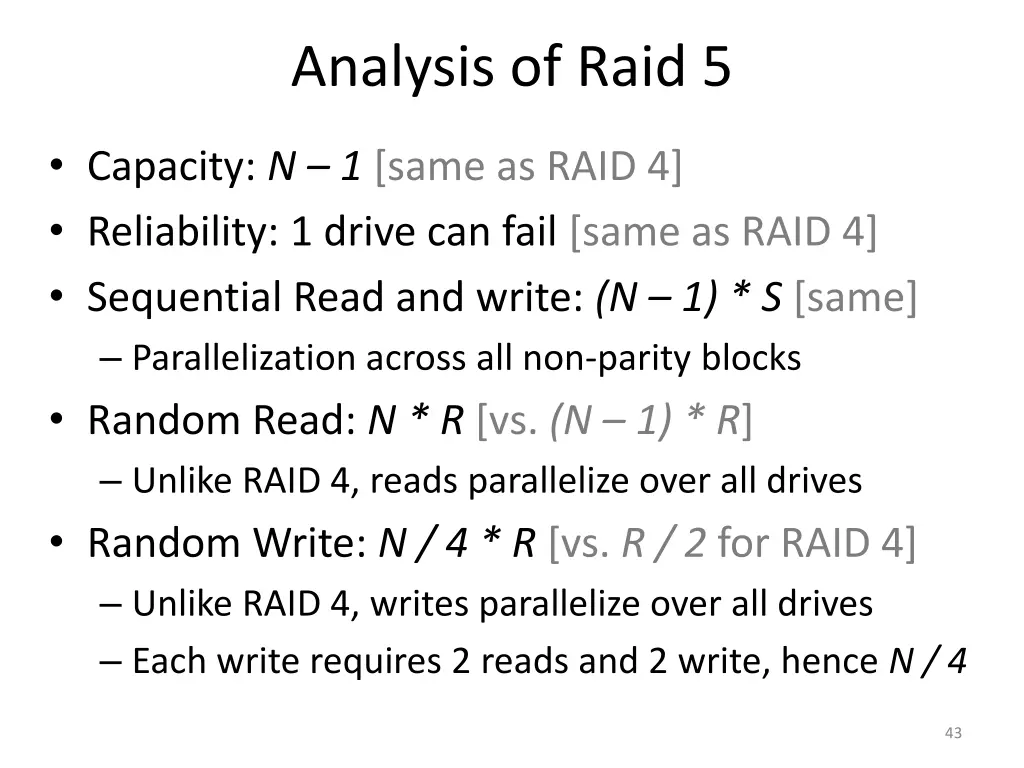 analysis of raid 5