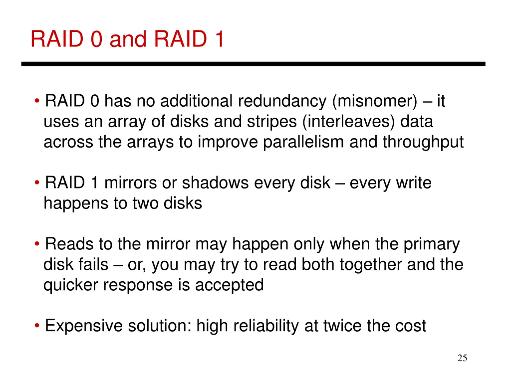 raid 0 and raid 1