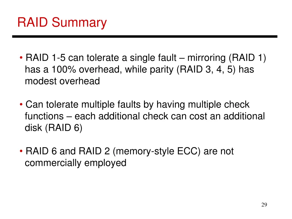 raid summary