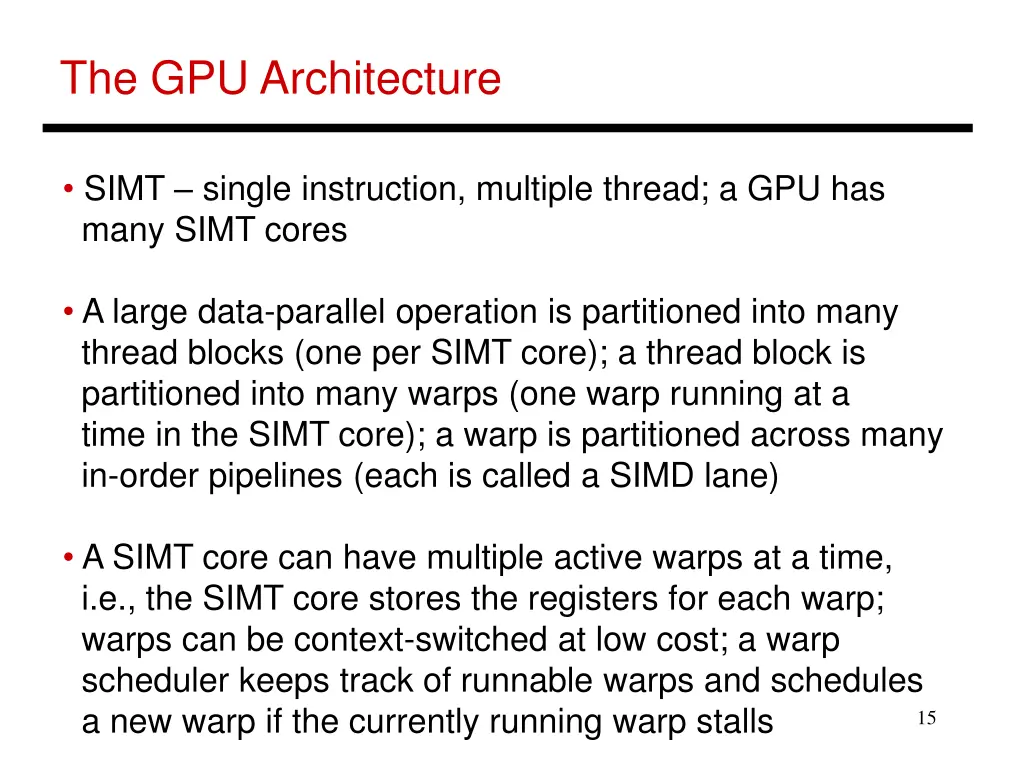 the gpu architecture