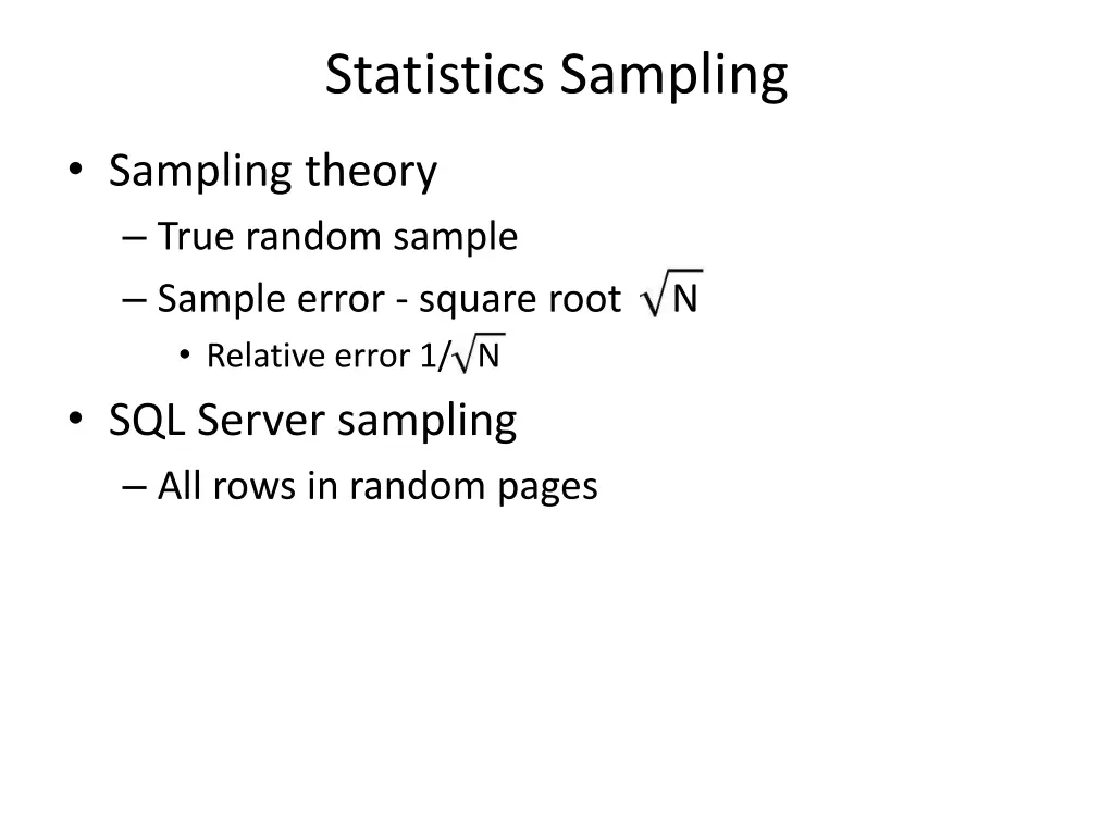 statistics sampling