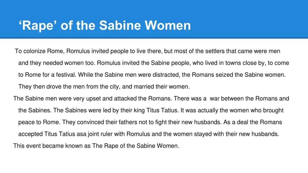 rape of the sabine women