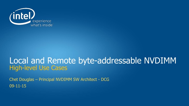 local and remote byte addressable nvdimm high