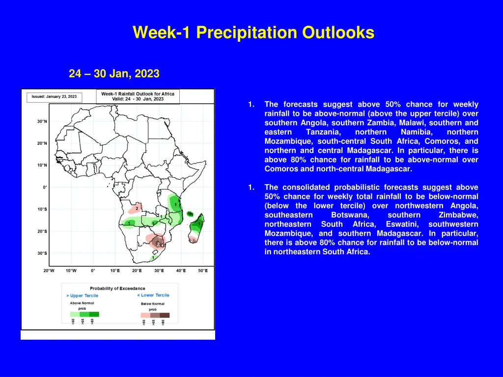 week 1 precipitation outlooks