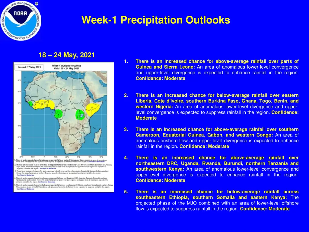 week 1 precipitation outlooks