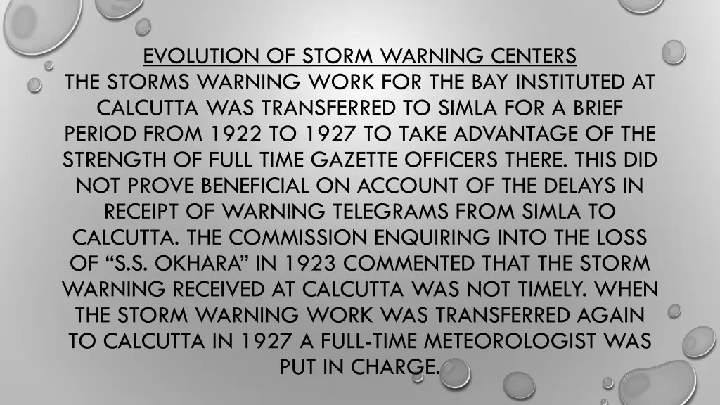 evolution of storm warning centers the storms