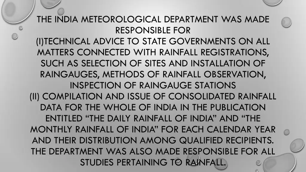 the india meteorological department was made