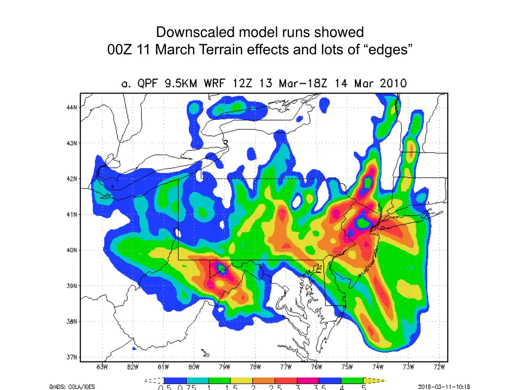 downscaled model runs showed 00z 11 march terrain