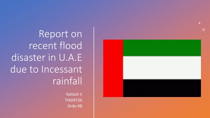 report on recent flood disaster