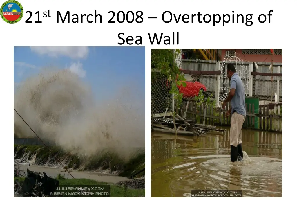 21 st march 2008 overtopping of sea wall