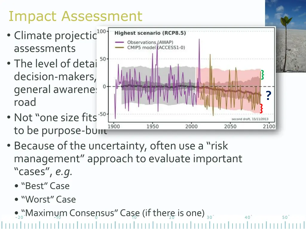 impact assessment climate projections are used