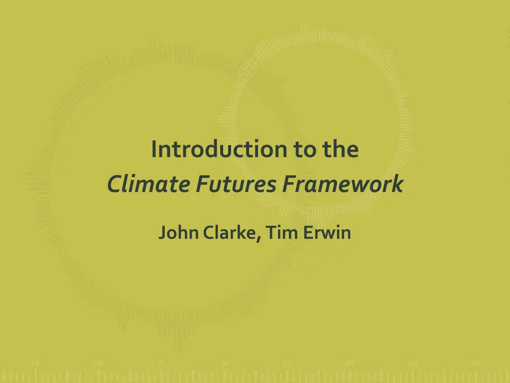 introduction to the climate futures framework