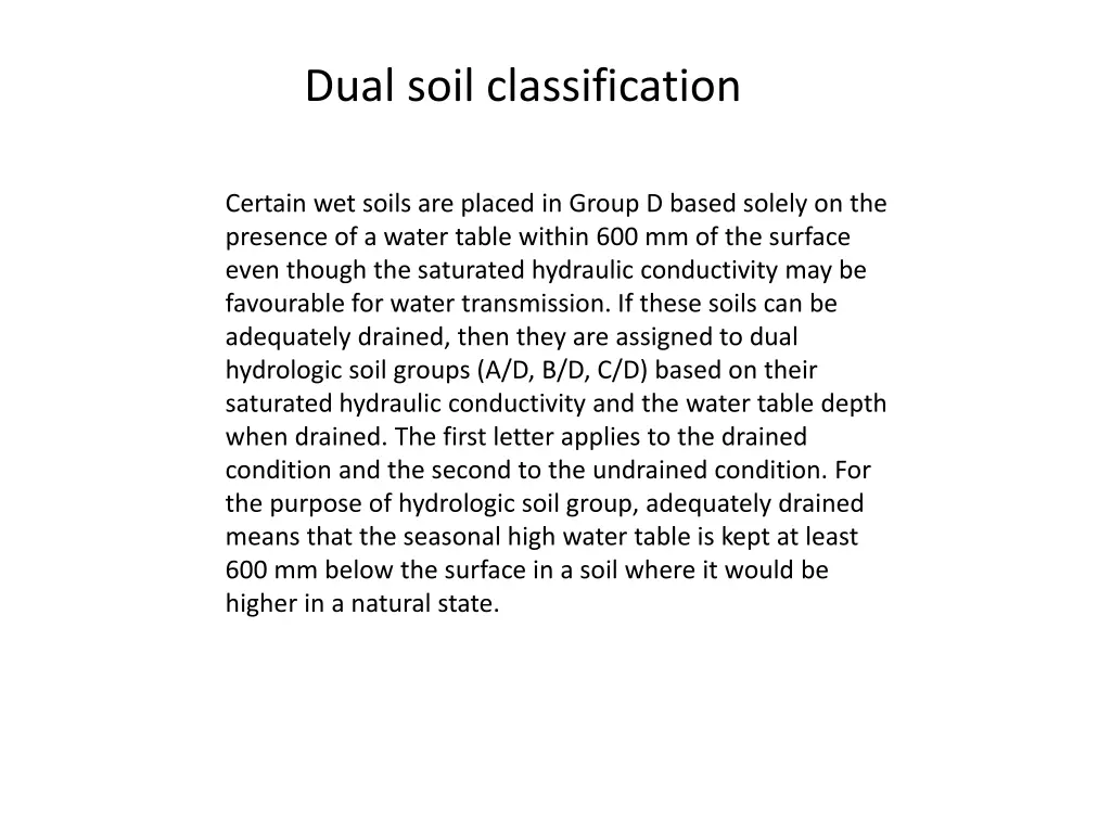 dual soil classification