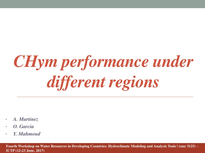 chym performance under different regions