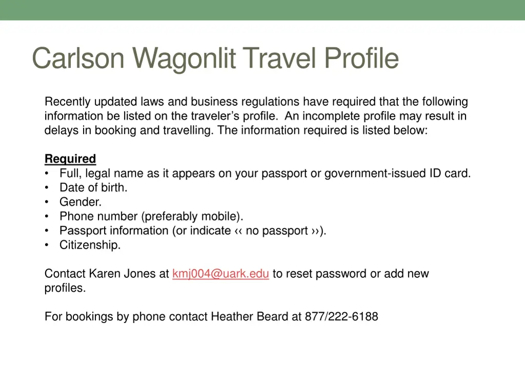 carlson wagonlit travel profile