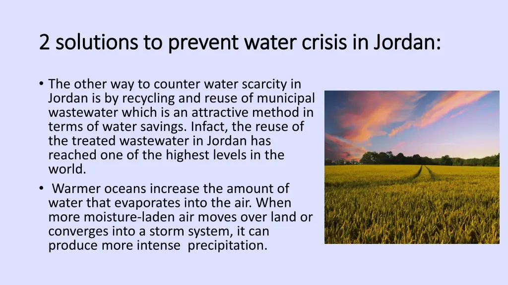 2 solutions to prevent water crisis in jordan