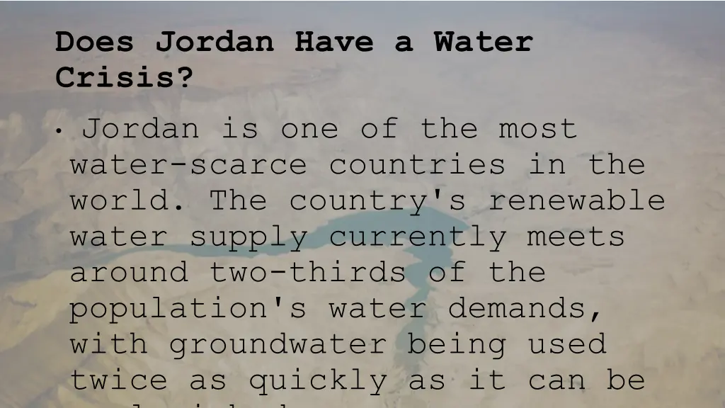 does jordan have a water crisis