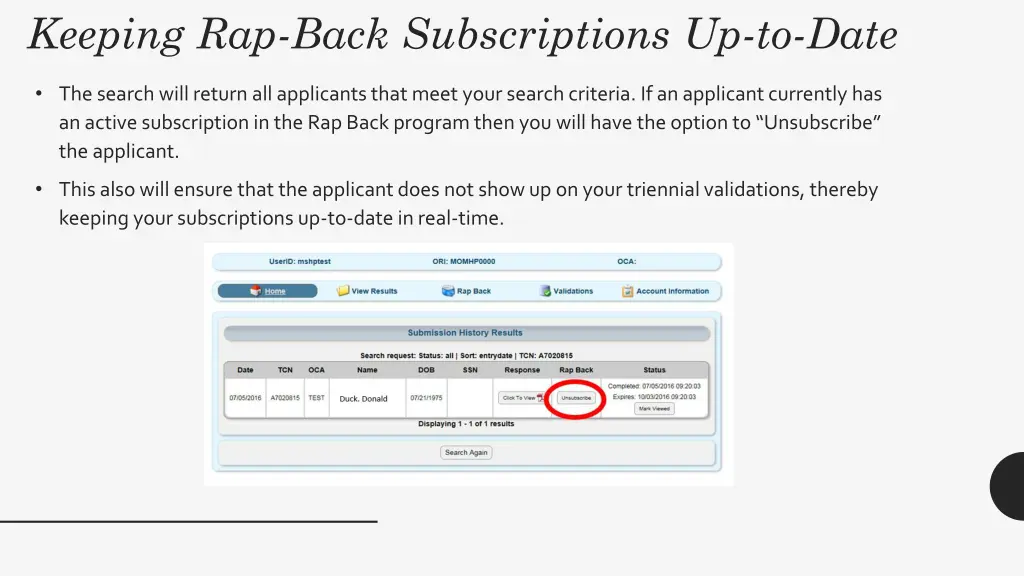 keeping rap back subscriptions up to date 1