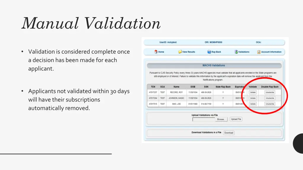 manual validation 1