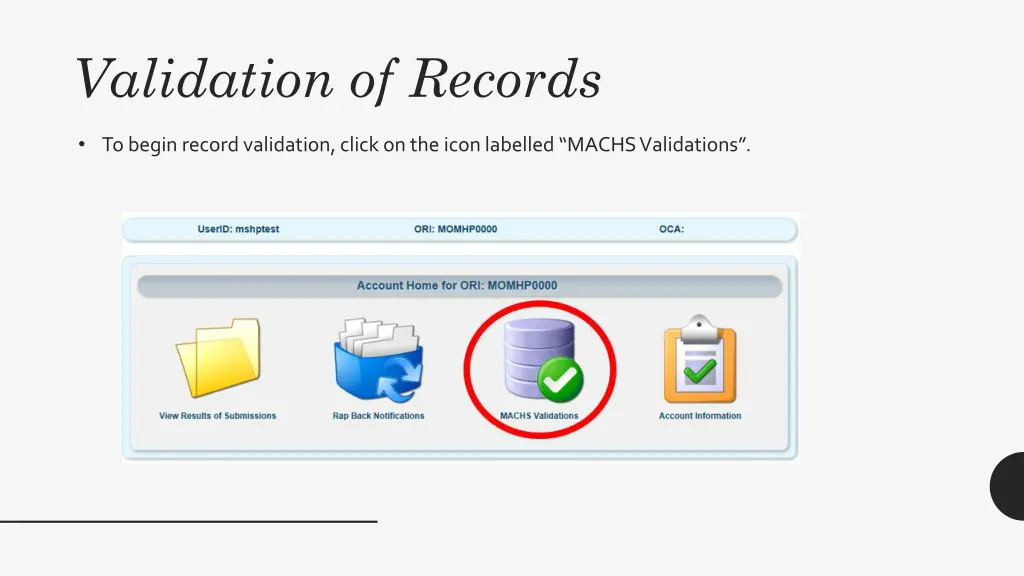 validation of records