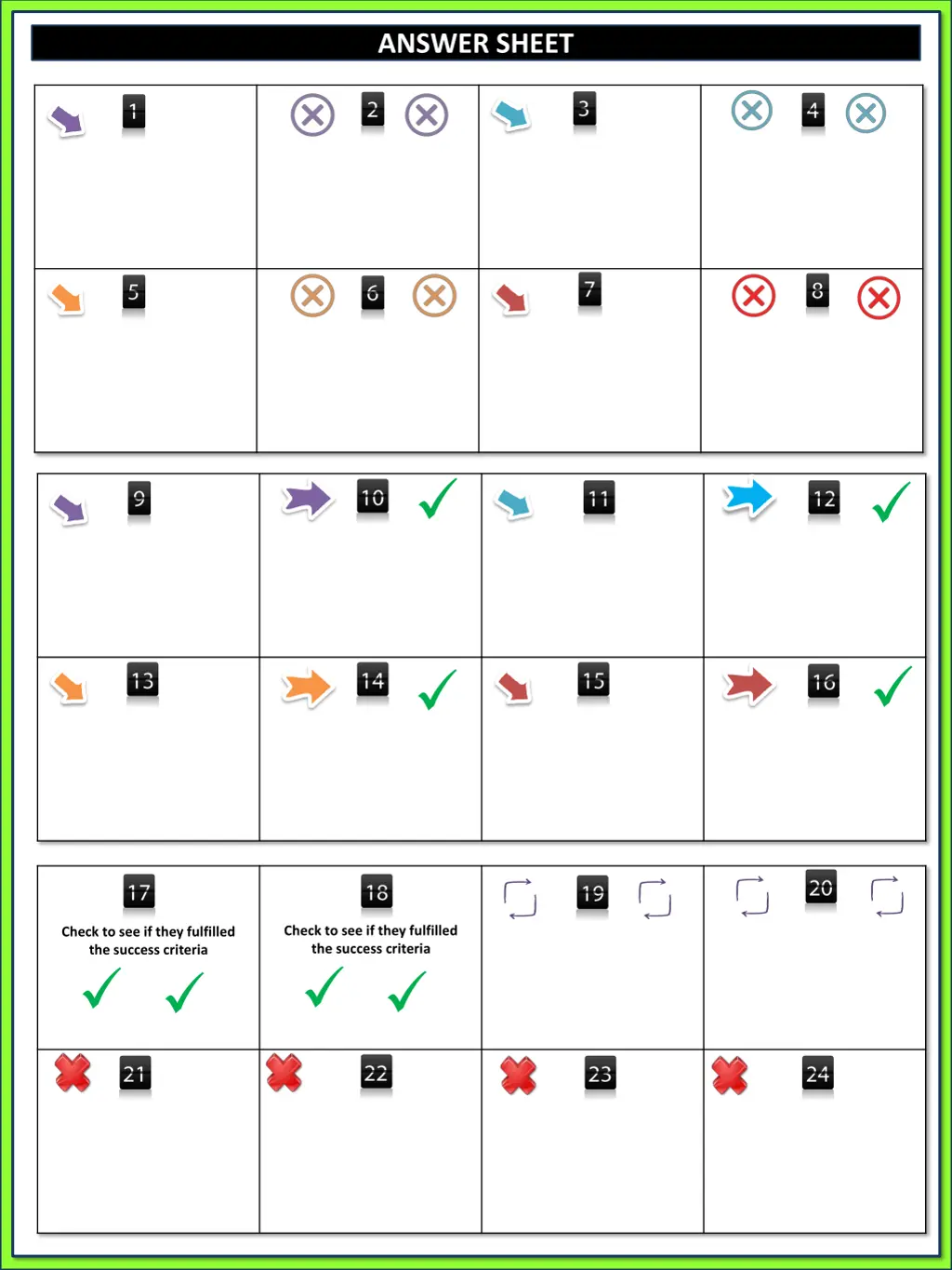 answer sheet 1