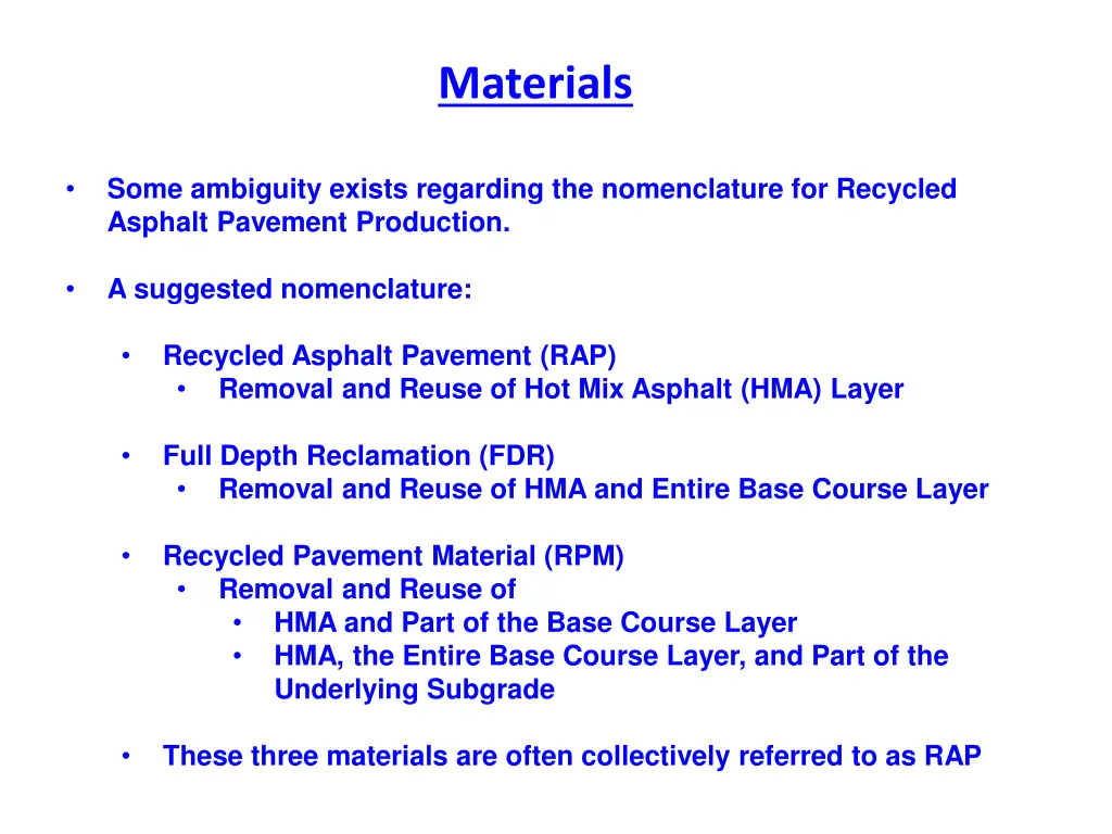 materials