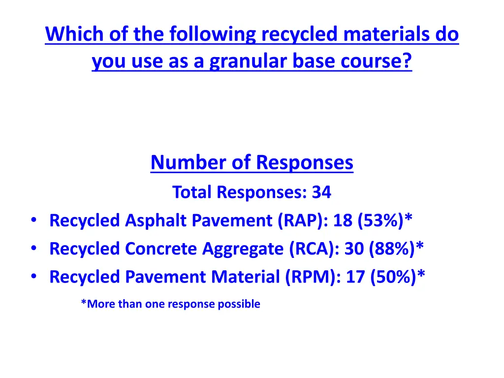 which of the following recycled materials