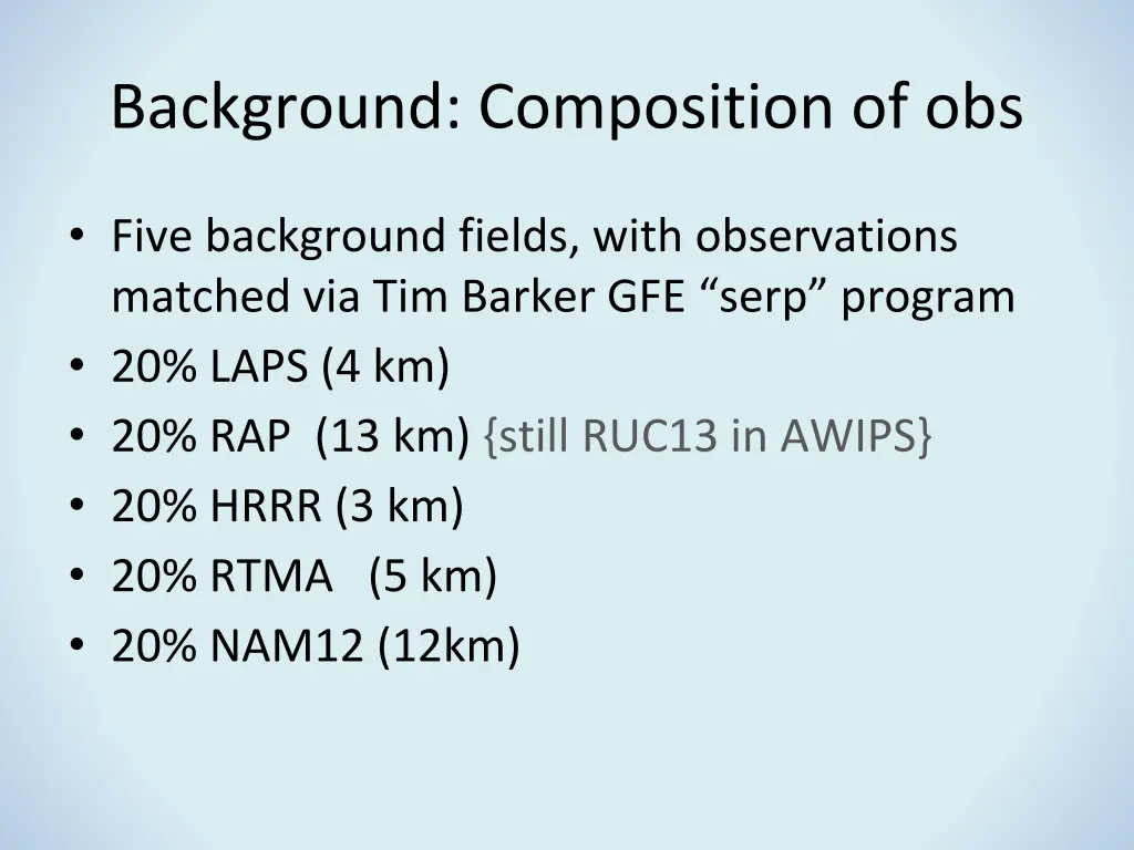 background composition of obs