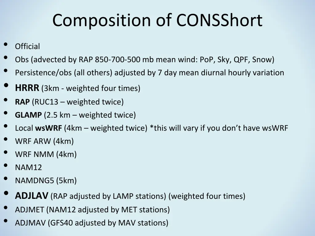 composition of consshort