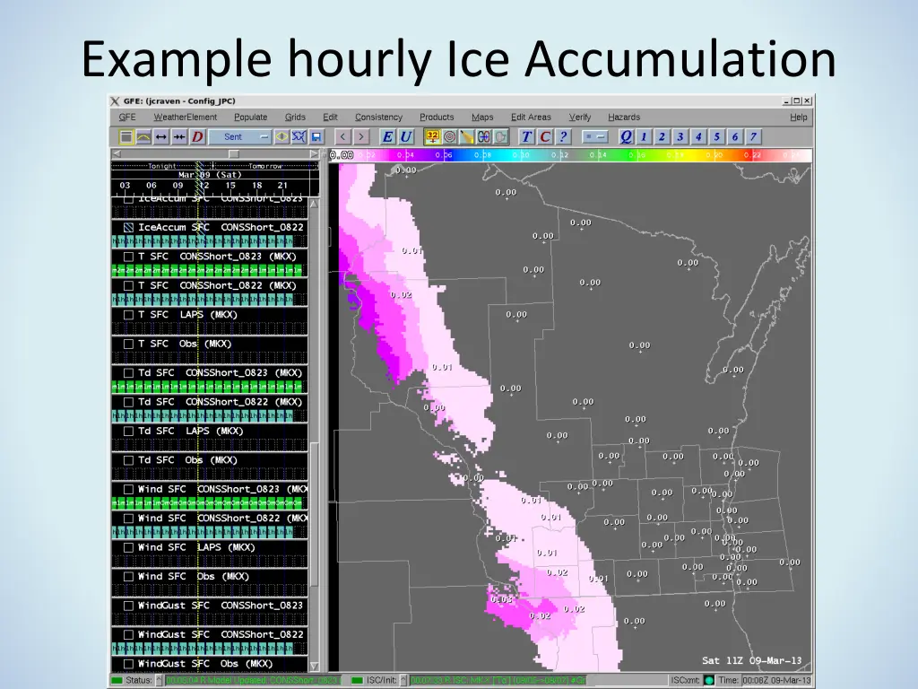 example hourly ice accumulation