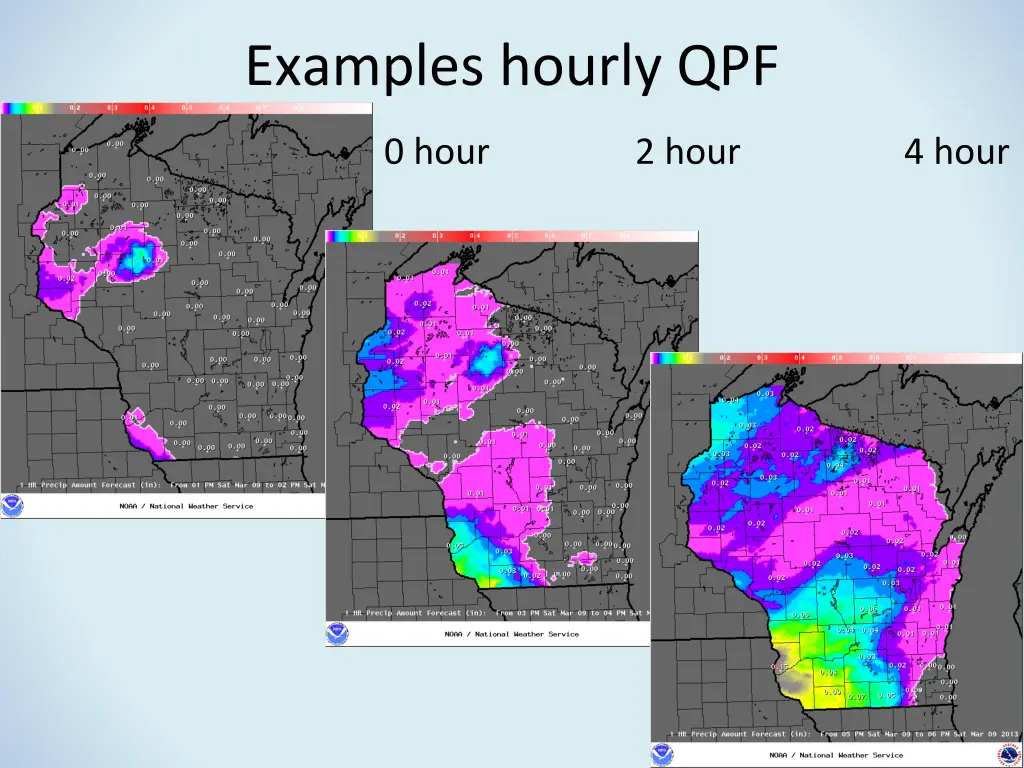 examples hourly qpf