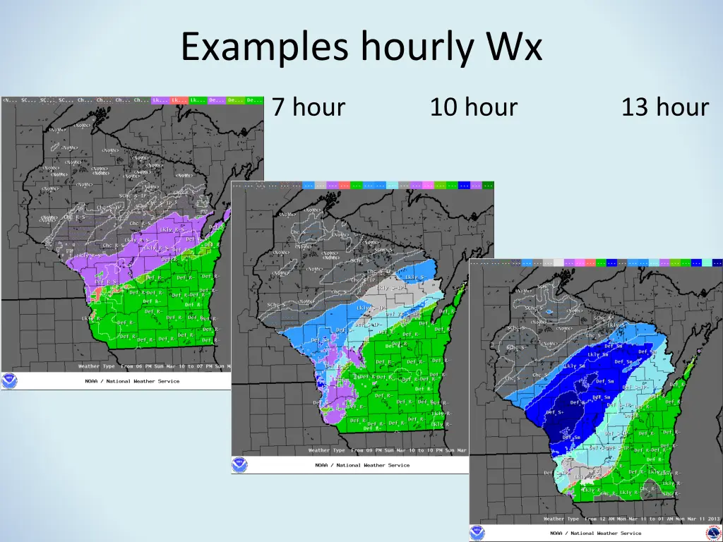 examples hourly wx