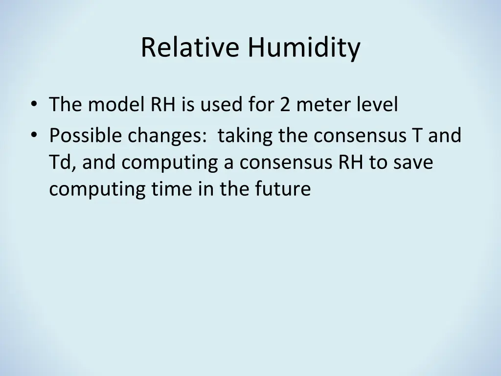 relative humidity