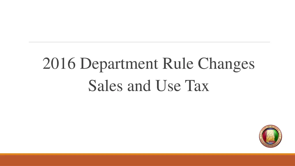 2016 department rule changes sales and use tax