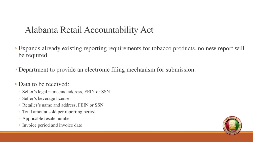 alabama retail accountability act 1