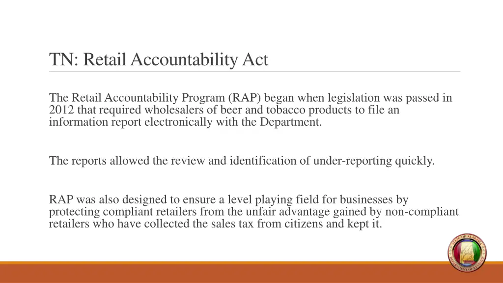 tn retail accountability act