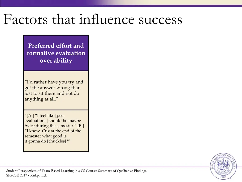 factors that influence success