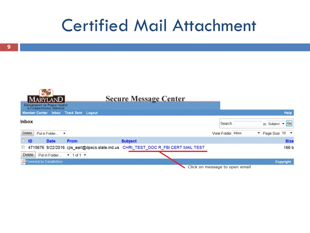 certified mail attachment